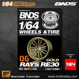 1/64 ABS Plastic Wheel & Tire Set – BNDS | Gold