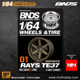 1/64 ABS Plastic Wheel & Tire Set – BNDS | Bronze