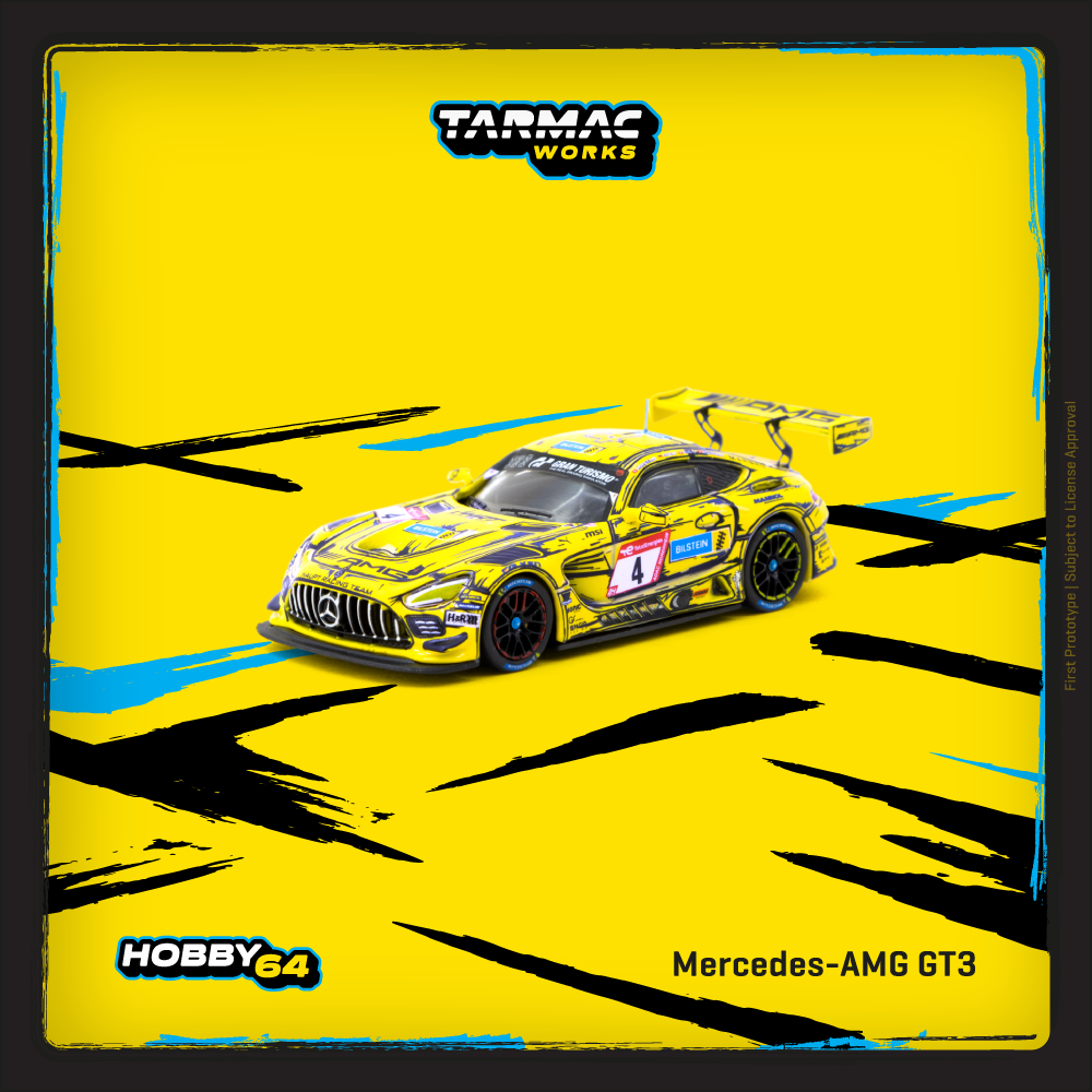 Tarmac Works 1:64 Mercedes-AMG GT3 Nürburgring 24h 2023 P. Ellis / R. Marciello / E. Mortara / L. Stolz