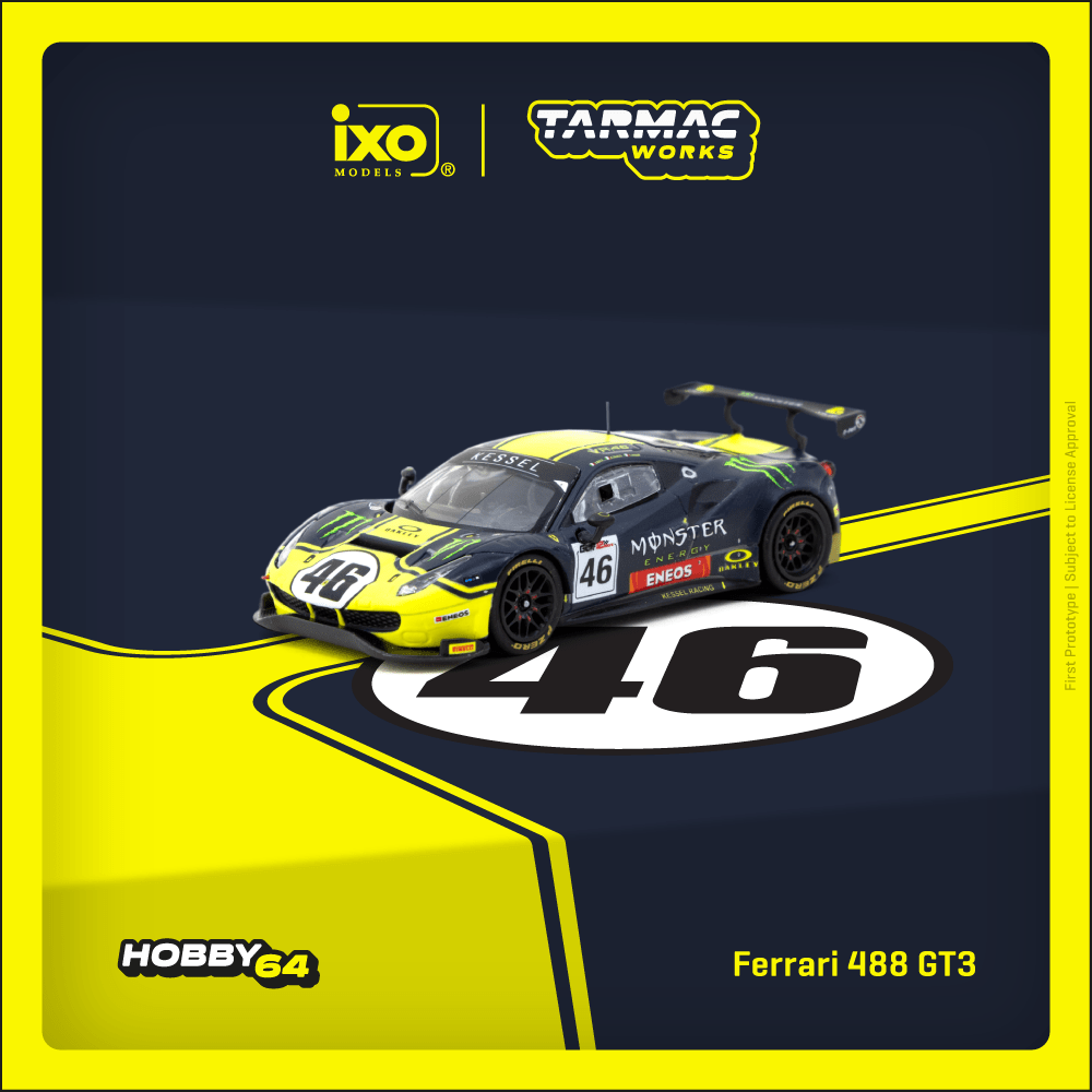 Tarmac Works X iXO Models 1/64 Ferrari 488 GT3 Gulf 12 Hours 2019 #46 – HOBBY64