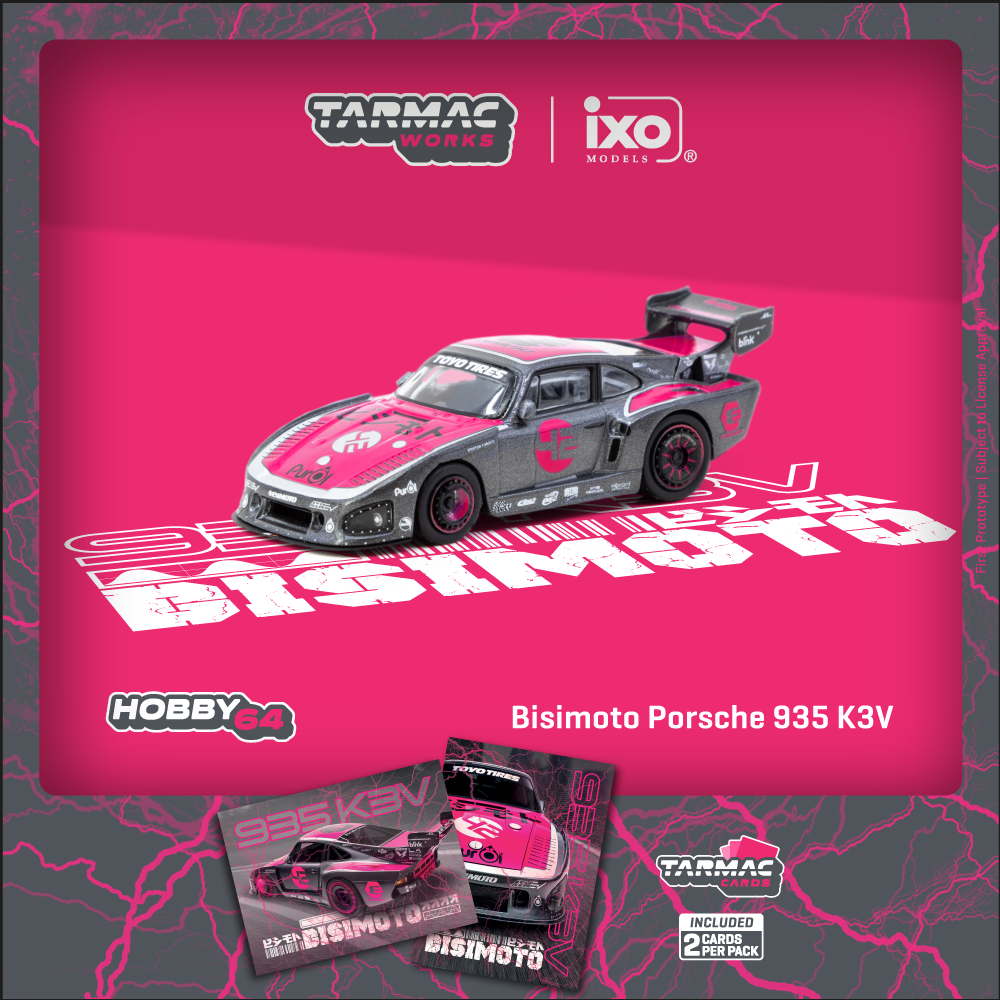 Tarmac Works X iXO Models 1/64 Bisimoto Porsche 935 K3V with Tarmac Cards Combo Set - HOBBY64