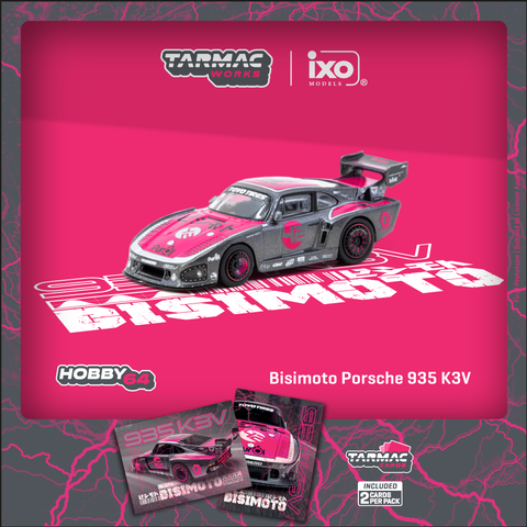 Tarmac Works X iXO Models 1/64 Bisimoto Porsche 935 K3V with Tarmac Cards Combo Set - HOBBY64