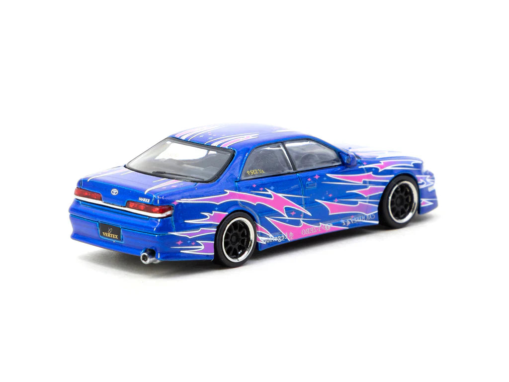 Tarmac Works 1:64 VERTEX Toyota Mark II JZX100 Blue Metallic