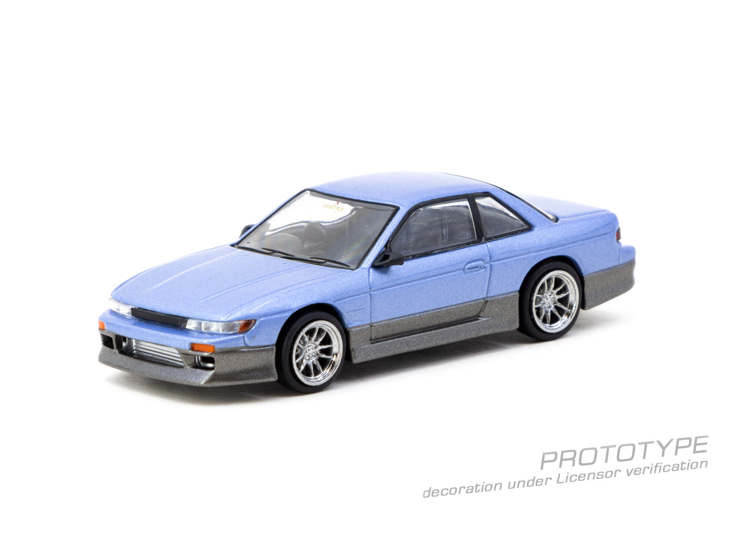 Tarmac Works 1/64 VERTEX Nissan Silvia S13 Blue/Grey - GLOBAL64