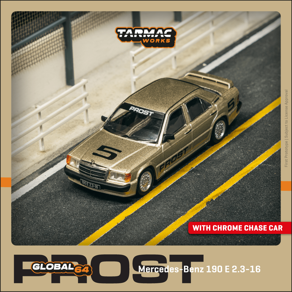 Tarmac Works 1:64 Mercedes-Benz 190 E 2.3-16 Race of Champion 1984 Alain Prost