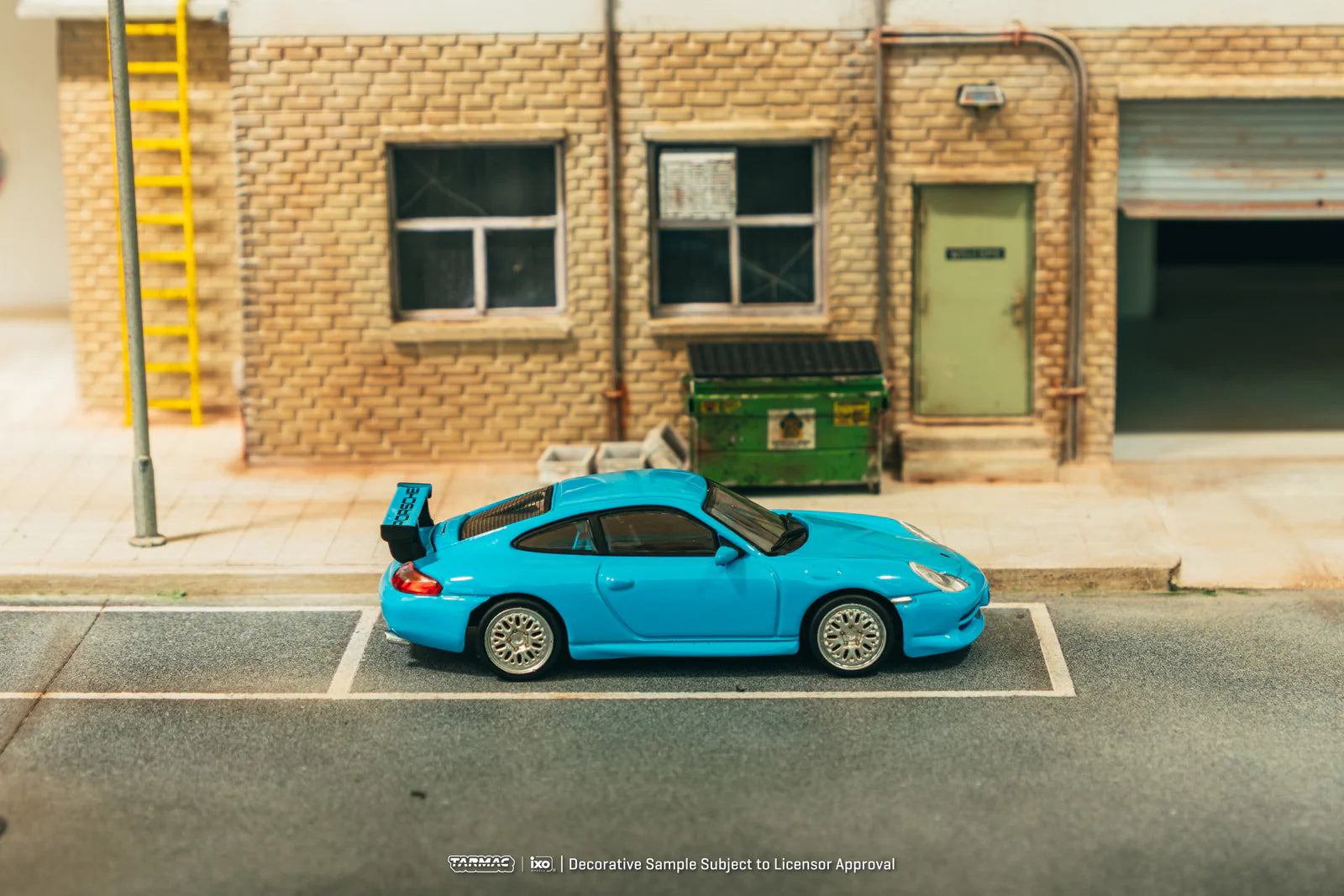 Tarmac Works - 1/64 Porsche 911 GT3 (type 996) Light Blue - Tarmac Works X iXO Models GLOBAL64