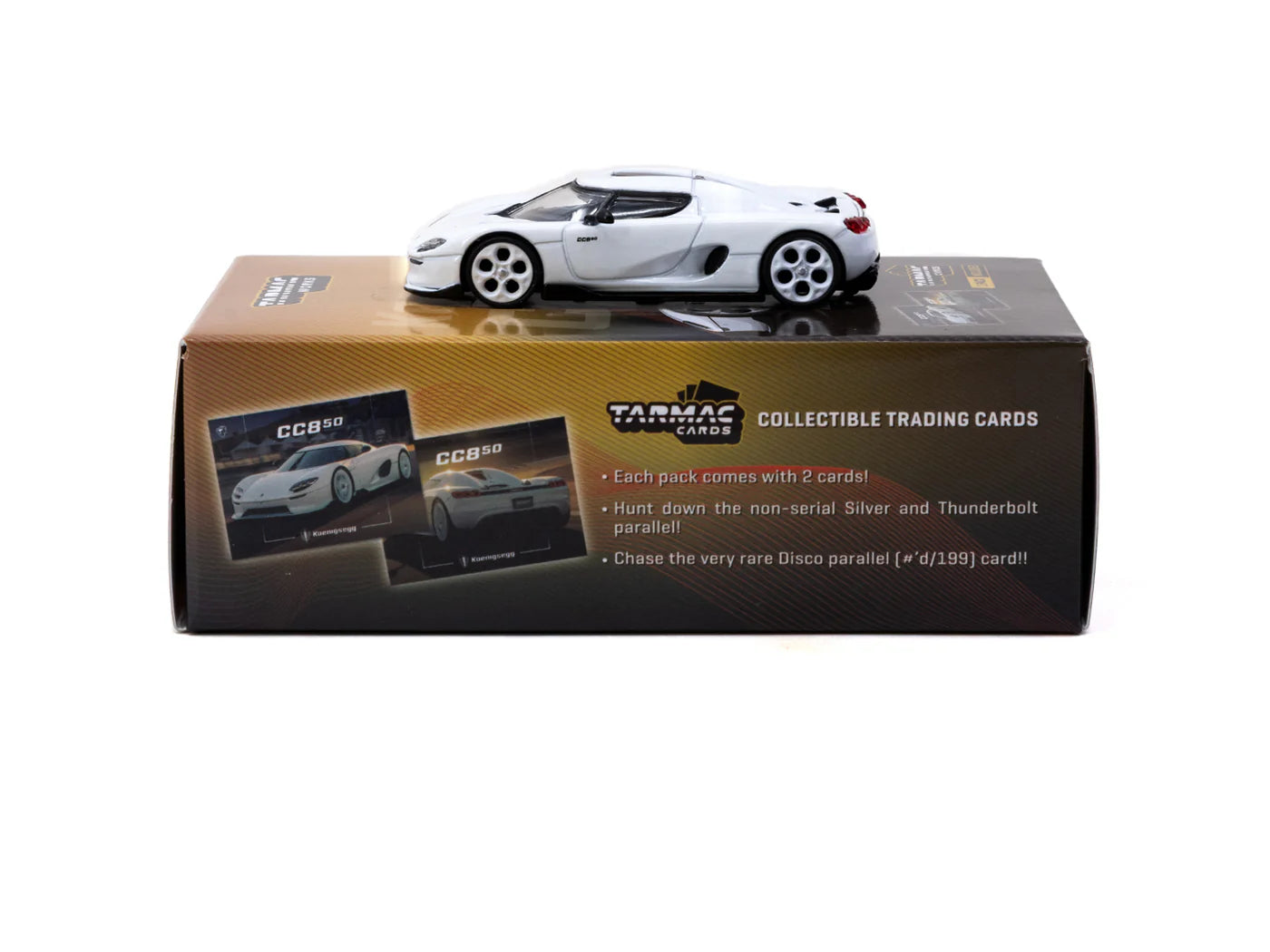 Tarmac Works - 1/64 Koenigsegg CC850 White with Tarmac Cards Combo Set - GLOBAL64