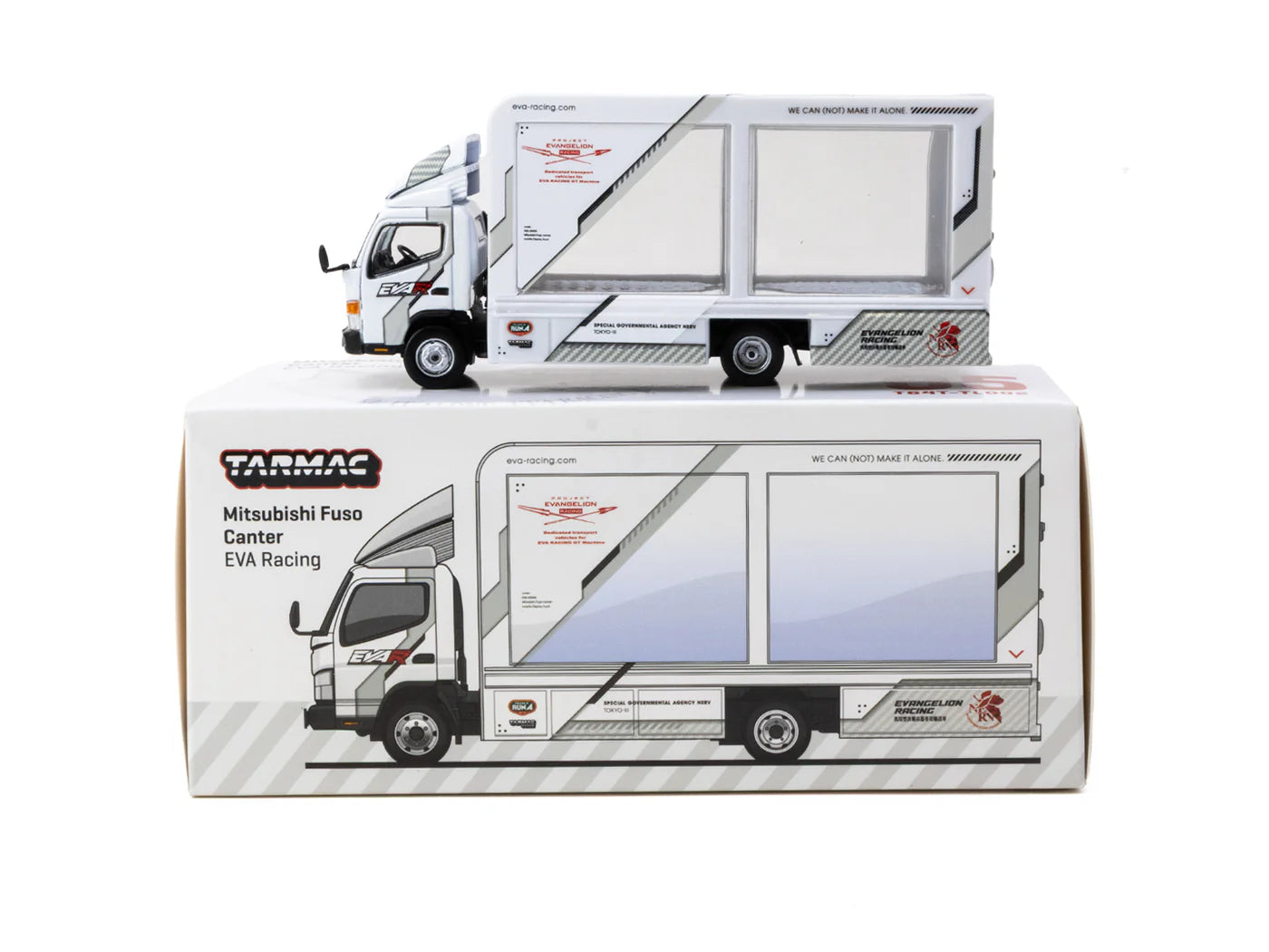 Tarmac Works - 1/64 Mitsubishi Fuso Canter Mobile Display Truck EVA Racing - TRUCK64
