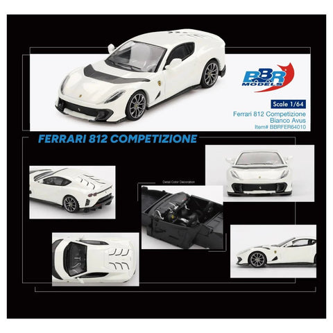 BBR Models Ferrari 812 Competizione Bianco Avus - 1ISTO64