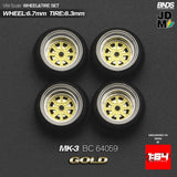 BNDS by Mot Hobby 1/64 Diecast Wheels and Tire Set - Alloy Classic 15-inch/8.3mm | BC64059 - 1ISTO64