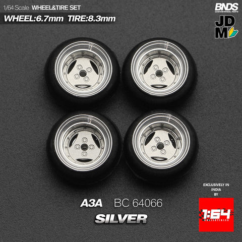 BNDS by Mot Hobby 1/64 Diecast Wheels and Tire Set - 1ISTO64