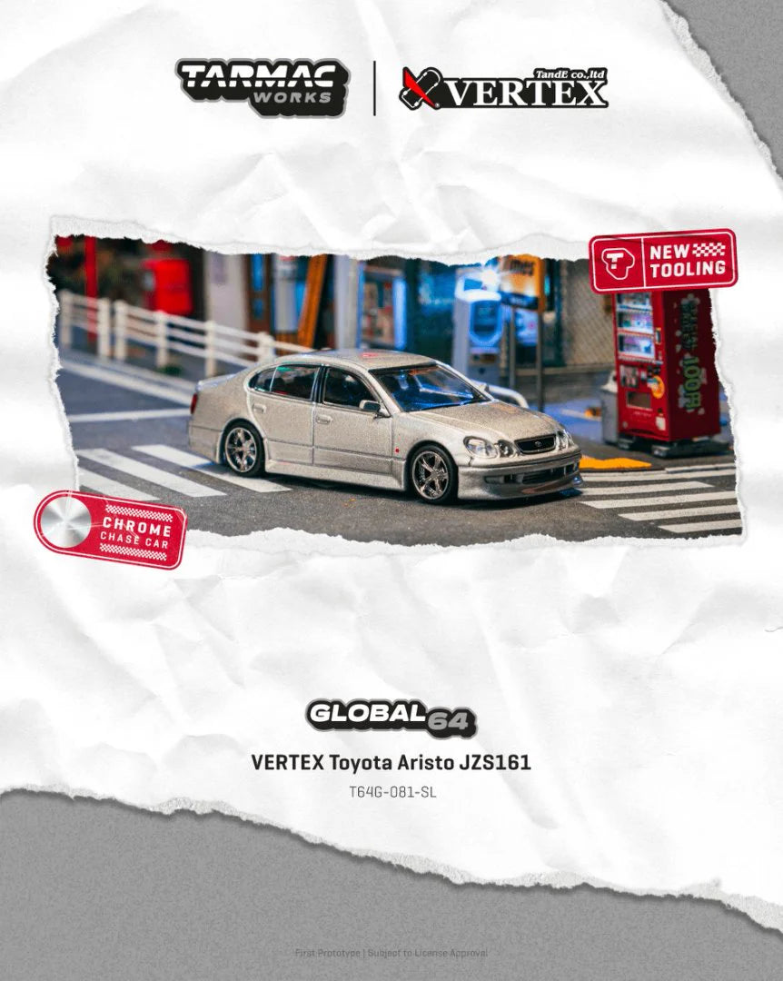 Tarmac Works 1:64 Toyota Aristo JZS161 Silver