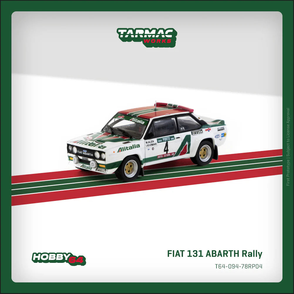Tarmac Works 1:64 FIAT 131 ABARTH Rally Rallye de Portugal - Vinho do Porto