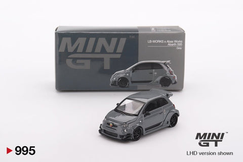 MINI GT Abarth 595 LB-WORKS x Abas Works Grey diecast - 1ISTO64