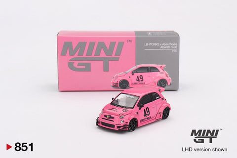 MINI GT ABARTH 595 LB-WORKS x Abas Works Pink - 1ISTO64