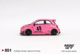 MINI GT ABARTH 595 LB-WORKS x Abas Works Pink - 1ISTO64