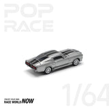 POPRACE 1:64 1967 SHELBY MUSTANG GT500 GREY/BLACK - 1ISTO64
