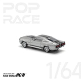 POPRACE 1:64 1967 SHELBY MUSTANG GT500 GREY/BLACK - 1ISTO64