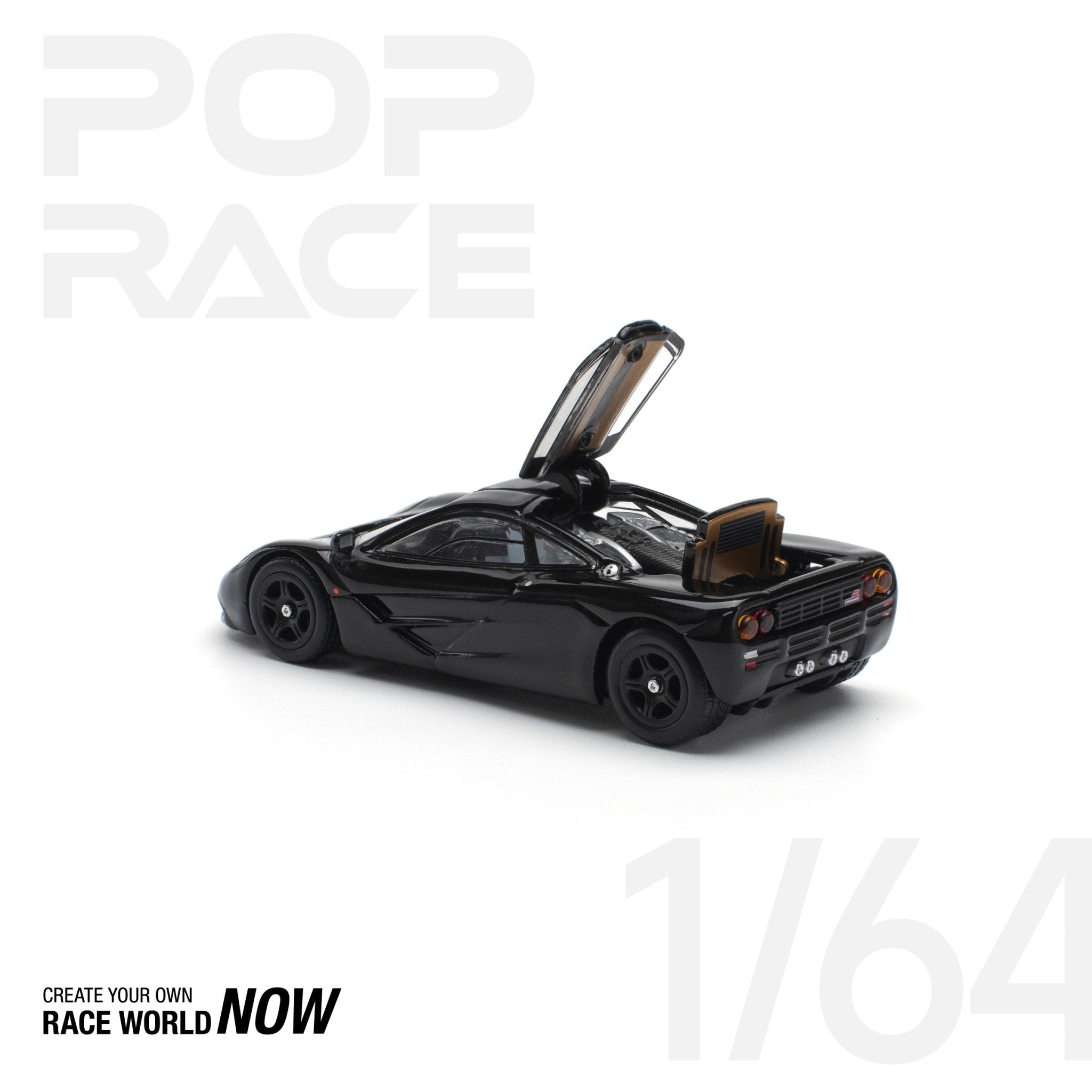 POPRACE 1:64 McLAREN F1 - JET BLACK - 1ISTO64