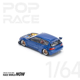POPRACE 1:64 PANDEM CIVIC EG6 METALLIC BLUE - 1ISTO64