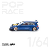 POPRACE 1:64 PANDEM CIVIC EG6 METALLIC BLUE - 1ISTO64