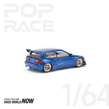 POPRACE 1:64 PANDEM CIVIC EG6 METALLIC BLUE - 1ISTO64