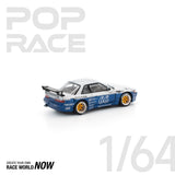 POPRACE 1:64 PANDEM NISSAN SILVIA S13 MOONTECH BLUE - 1ISTO64