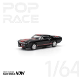 POPRACE 1:64 SHELBY MUSTANG GT500 DARK CHROME - 1ISTO64