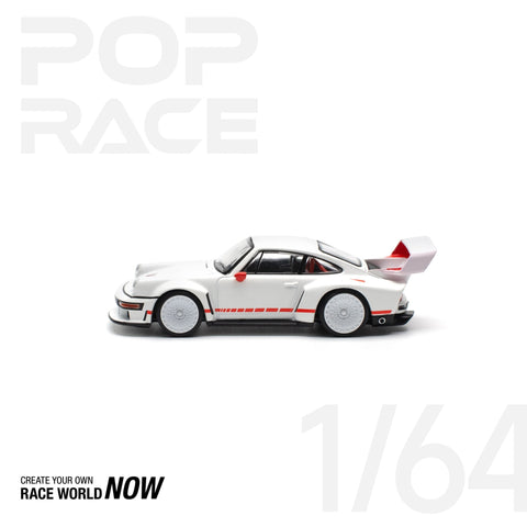 POPRACE 1:64 SINGER DLS TURBO (TRACK) - WHITE - 1ISTO64