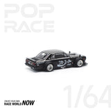 POPRACE 1:64 SKYLINE GT-R DRIFT (HAKOSUKA) - COCA COLA ZERO JP BLACK CHROME - 1ISTO64