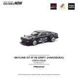 POPRACE 1:64 SKYLINE GT-R DRIFT (HAKOSUKA) - COCA COLA ZERO JP BLACK CHROME - 1ISTO64