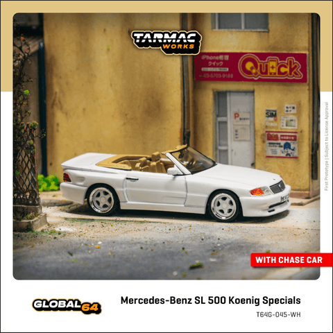 Tarmac Works 1:64 Mercedes-Benz SL 500 Koenig Specials White - 1ISTO64
