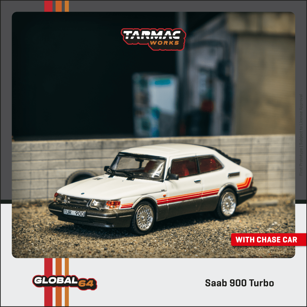 Tarmac Works 1:64 Saab 900 Turbo White - 1ISTO64