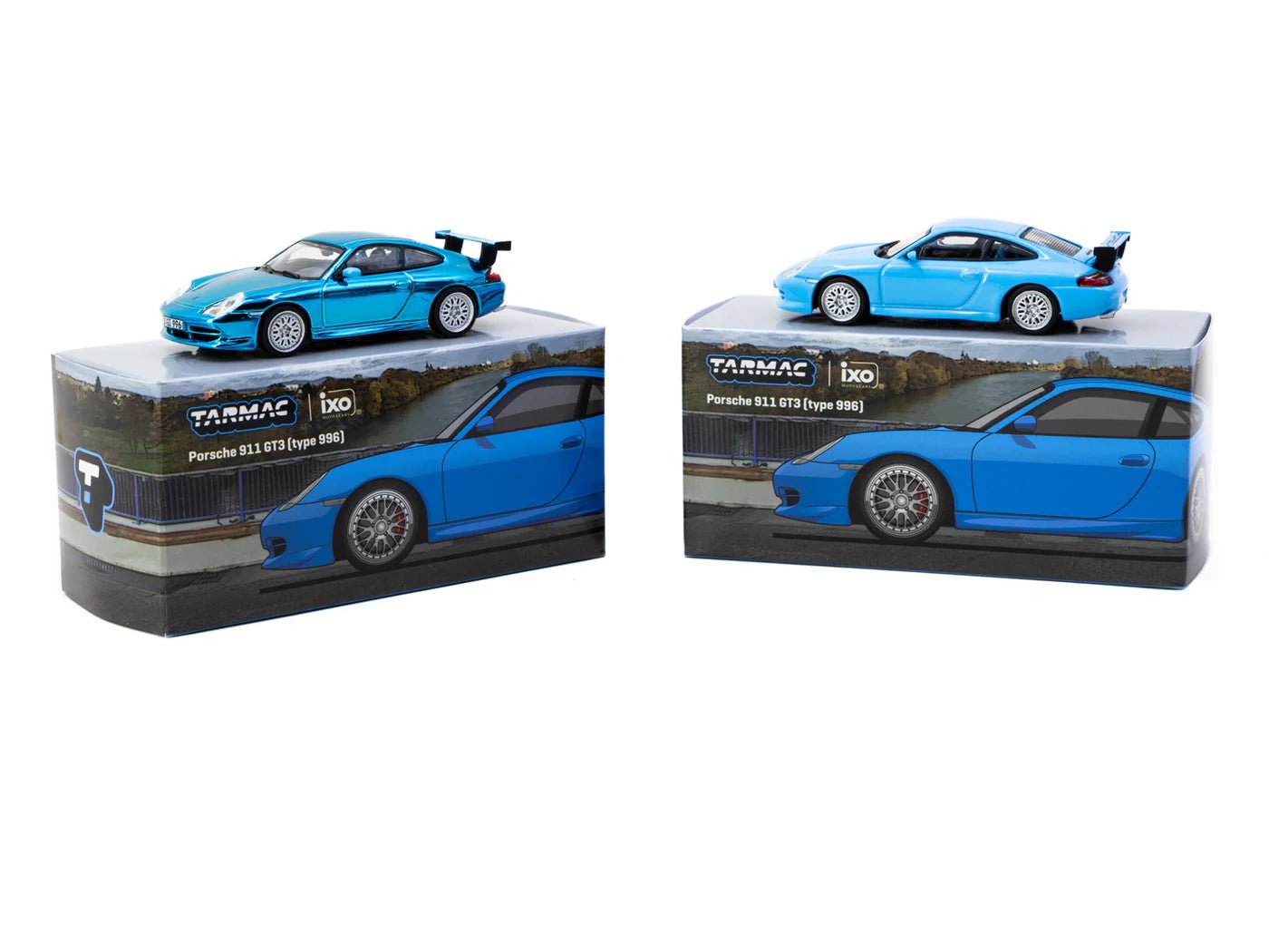 Tarmac Works Porsche 911 GT3 (type 996) Light Blue GLOBAL64 - 1ISTO64