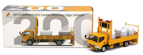 TINY CITY 200 Die-cast Model Car - MITSUBISHI FUSO Canter Warning Sign Vehicle - 1ISTO64