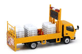 TINY CITY 200 Die-cast Model Car - MITSUBISHI FUSO Canter Warning Sign Vehicle - 1ISTO64